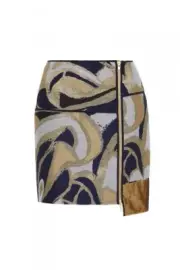 NWT RRP $420 Sass & Bide BEST BE FOOLS Metallic Wool Skirt Free Post Size 38 8