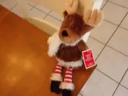 animal adventure plush 14" christmas holiday reindeer deer stripes scarf lovey
