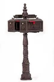 BBD-R Better Box Mailboxes - DOUBLE- Mail Box BRONZE Decorative Cast Aluminum