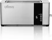 [Ufesa] Duo Plus Delux Toaster 2 Slice Stainless Steel LCD Digital Screen 1400W Long Slot Toaster Wide Mouth 7 Roasting Levels