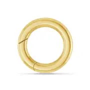 14K Gold Circular Necklace Enhancer Paperclip Chain Connector Charm Clip