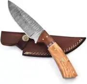 Custom Handmade Fixed Blade Hunting Knife - 9 Inch hand Forged Full Tang Knives