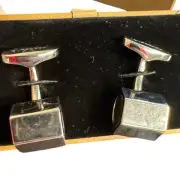 Burberry NWT Bolt Cufflinks in Palladium/Dark Brass