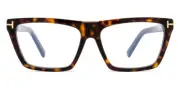 Tom Ford FT5912-B 57mm Square Dark Havana Sunglasses