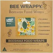 Bee Wrappy Beeswax Food Wraps, Large (Pack of 2)