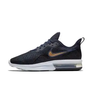 NIKE WMNS AIR MAX 4 女休閒鞋 深藍金勾 24.5 二手