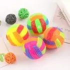 Light Up Dog Ball Glow In The Dark Dog Squeaky Toy Bounce Activated Toy PET _we