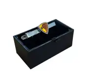 52227 HAWTHORN HAWKS AFL TEAM LOGO SHIELD MENS DRESS TIE CLIP TIE BAR GIFT BOXED
