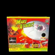 VTG Mars Attacks Flying Saucer 1996 Trend Masters Toy With Action Figure In Box