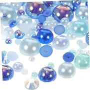jojofuny Semi Round Imitation Pearl Resin Flatback Nail Art Decor for DIY Phone Case Decoration Durable Nail Art Accessories for Home Salon Use