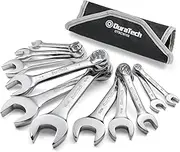 DURATECH Stubby Combination Wrench Set, SAE, 11-piece, 3/8'' to 1'', 12-Point, CR-V Steel, with Rolling Pouch
