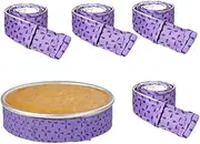 4Pcs Bake Even Strip,Cake Pan Dampen Strips,Cake Super Absorbent Thick Cotton,Cake Pan Strips Absorbent Thick Cake Pan Dampen Strips Baking Tray Protection Strap,for Home Kitchen Cake Baking