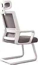 Gray office chair, cushioned office chair, thick steel tubular material, stronger load-bearing, high-density sponge cushion, soft and comfortable, office chair with non-slip footrest and
