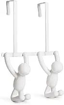Umbra Buddy Hook Buddy Over The Door Double Hook, White, 12-1/2 by 8-1/2 by 4 1/4"