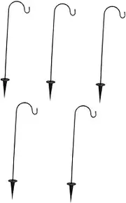 5pcs Lawn Plug Hook Hanging Flower Pots Indoor Planter Pots for Indoor Plants Shepherds Hooks for Outdoor Shepherd Hook Hangers Bird Shepherd Hook Plant Stand Hanger Gardening Tool