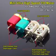 DC 2.4V-3V Ultra High Speed Mini 130 Motor 2mm Shaft DIY RC 4WD Racing Slot Car