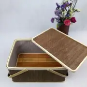 Bamboo Woven Basket Decorative Food Storage Basket for Fruits Bread Pastry