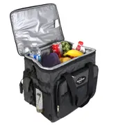 Koolatron 12V Soft Cool Bag 25L, Plug In Car Fridge, 12 Volt DC Power Cord, Picnic Cooler Bag, Portable (Grey/Black)