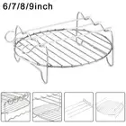 6/7/8/9 inch Holder Air Fryer Accessories Baking Tray Air Fryer Rack Grill