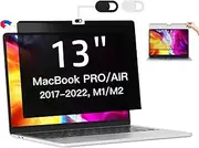 BlueSwan Magnetic Privacy Screen Filter Compatible for MacBook Pro 13"(2017-2022) M1/M2,Compatible for MacBook Air 13.3''M1(2018-2021), Ultra-thin Removable Screen Protector + Privacy Camera Cover