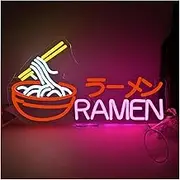 Sign Lamp Ramen Japanese Neon Sign Noodles Neon Light Wall Decor Dinning Room Party Business Light Sign 42x23cm