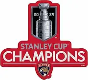 Rico Industries NHL Hockey Florida Panthers 2024 Stanley Cup Champions Shape Cut Pennant - Home and Living Room Décor - Soft Felt EZ to Hang