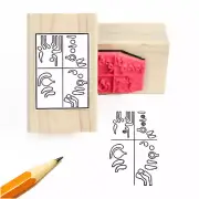 Bassoon Fingering Diagram Rubber Stamp-Stamp and fill in any possible fingering!