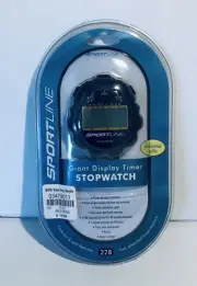 Sportline Giant Display Timer Stopwatch Water-Resistant Sport Black New Sealed