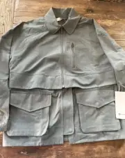 $199 Lululemon Glyde 2-in-1 Adaptable Jacket Dark Forest Green Twill Small Crop