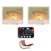 2pc TN-65 VU Panel Meters DB Level Header Detectors Chassis w Backlight+TS-VU003