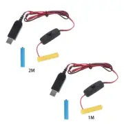 USB Power Supply Cable for AAA Battery Replace 2 AAA Battery for Games Remotes