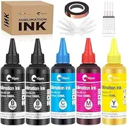 Hiipoo 500ML Sublimation Ink Refill for ET2400 ET-2720 ET-2760 ET-2800 ET-2803 ET-2850 ET-4800 ET-15000 ET-3760 Inkjet Printer Heat Press Transfer on Mugs T-Shirts Pillows (Upgrade Version)
