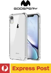 iPhone XR SUPER PROTECT Clear ShockProof Case - Mercury Goospery