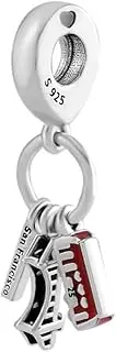 Pandora 925 Sterling Silver Pendant Diy Mmingyu Bead Charm Silver Original Bracelet Sterling-Silver-Jewelry San Francisco Highlight Bead FOR jewelry Berloque