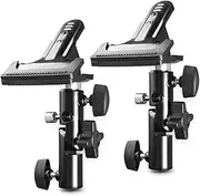 Slow Dolphin Photo Studio Heavy Duty Metal Clamp Holder with 5/8 Light Stand and Umbrella Reflector Holder(2 PCS)