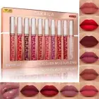 CAKAILA 10pcs Waterproof Long-lasting Moist Lip Gloss Matte Velvet Lipstick set