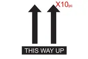 THIS WAY UP ARROW Large shipping label adhesive warning mailing sticky sticker 61x49mm