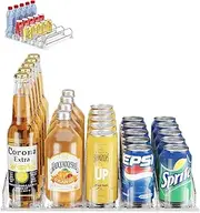 Soda Can Drink Organizer for Refrigerator, Drink Dispenser for Fridge Holds up to 25 Cans, 5 Row