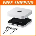 Compatible Mac Mini Hub with 10Gbps USB C and SSD Enclosure - Silver Finish