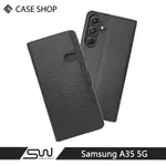 CASE SHOP SAMSUNG A35 5G 前收納側掀皮套-黑