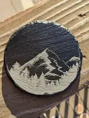 Mountain Elegant Slate Coasters Customizable