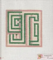New Hand Painted Needlepoint canvas- Maze