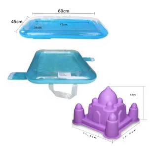 【TUMBLING SAND 翻滾動力沙】移動充氣沙盤 送古蹟建築模具1入(四款隨機)