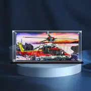 Display King - Acrylic display case with screw for LEGO® Airbus H175 Rescue Helicopter 42145