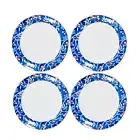 Dinner Plates Blue Morris by Grace's Teaware Vibrant Blue w/Small Flowers Set/4