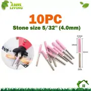 10Pcs 5/32" 4mm Chainsaw Sharpener Burr Grinding Stone File Chain Sharpening