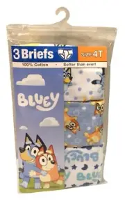 BLUEY Bingo Boys 4T Briefs 100% Cotton Set of 3