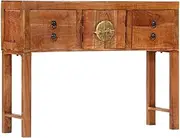 Console Table 120x32x80 cm Solid Rough Wood Acacia,End Tables 26.25KG-352065
