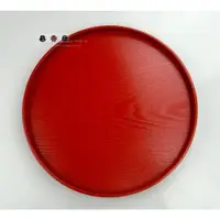 在飛比找ETMall東森購物網優惠-紅色圓形木質茶具茶盤 歐式創意木制托盤 特色時尚實木圓盤果盤