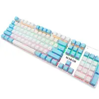 在飛比找蝦皮購物優惠-雙拼色鍵帽 機械鍵盤 電競鍵盤 電腦鍵盤 粉色鍵盤 藍色鍵盤